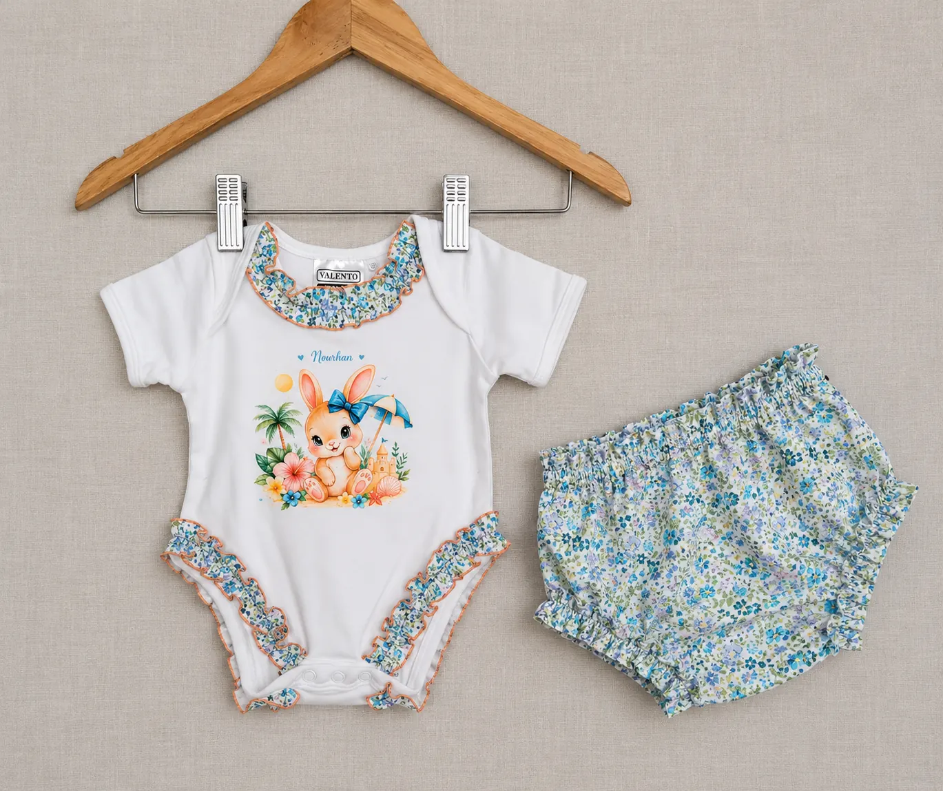 Conjunto bebé personalizado azul